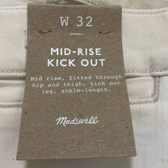 Madewell NWT Kick Out Crop Jeans Size 32 Mid Rise in Vintage Canvas - Picture 8 of 10
